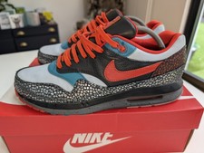 Nike Air Max Lunar 1 Deluxe 'Kabutomushi' Black Orange Blue UK 9 Deadstock Used
