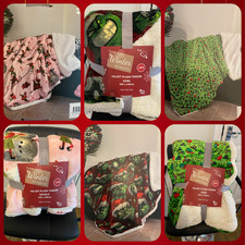 CHRISTMAS SHERPA FLEECE THROW
