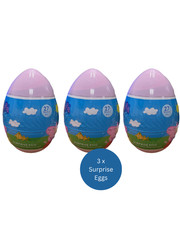 Peppa Pig Surprise Egg Toy, Children's Present Stocking Fillers 3x Surprise Eggs