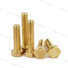 Brass hexagon bolt copper