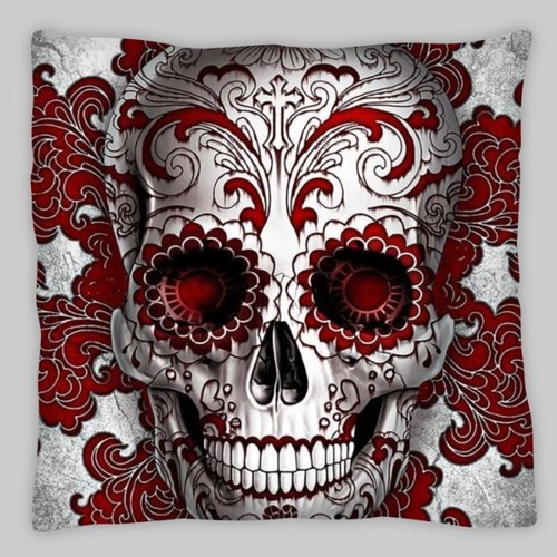 Skull cushion cover double - skull,