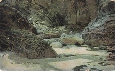 The Rocks at New Quay Vintage Postcard 1910