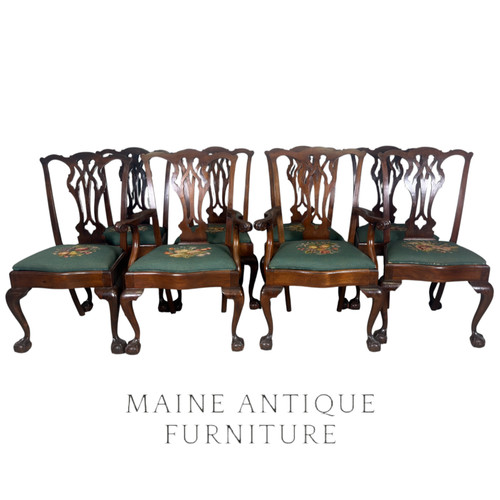 Set antique mahogany - of, ball