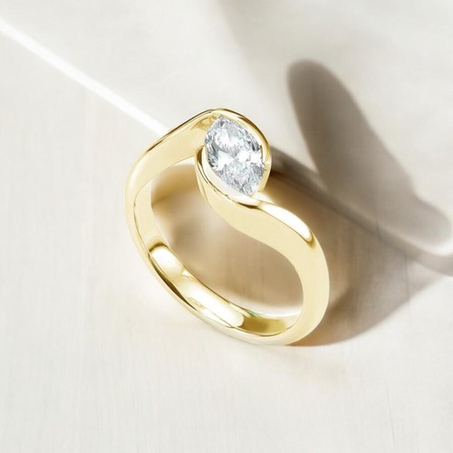 14k yellow gold women ring - yellow,