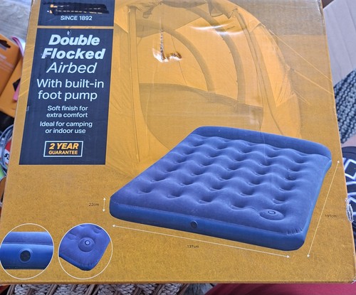 Halfords double flocked - double, airbed