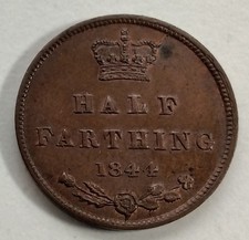 1844 HALF FARTHING QUEEN