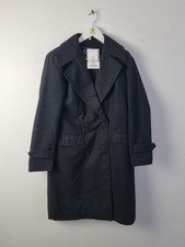 The Wool Makers Women's Double Breasted Wool Blend Pea Coat Black Size M NEW F2