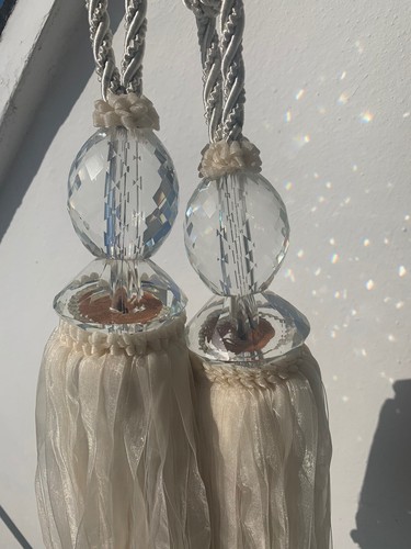 Curtain tiebacks huge crystal - curtain,