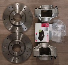 FORD ESCORT CAPRI MK1 MK2 MK3 M16 FRONT CALIPER KIT D&G BRAKE DISC, PADS SOLID