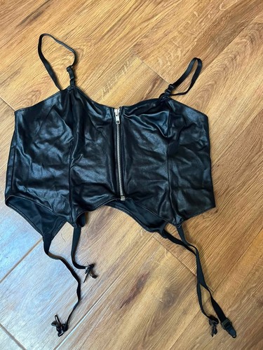 Ladies zip basque black 12 - zip,