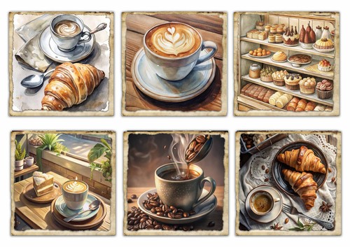 Coffee shop card toppers - coffee,