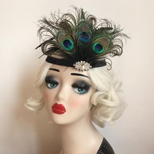 Retro Peacock Feather Headband