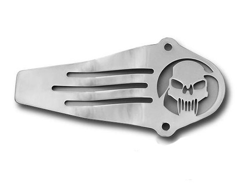 Skull chrome steel cover - chrome, for