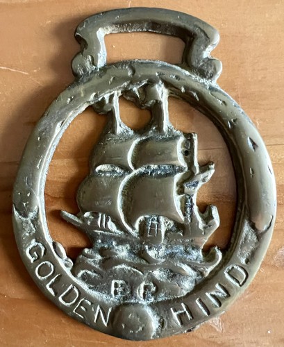 Horse brass golden hind - horse,
