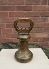 Antique Vintage Avery 7lb butchers Bell weight doorstop Heavy Brass  Stamped 