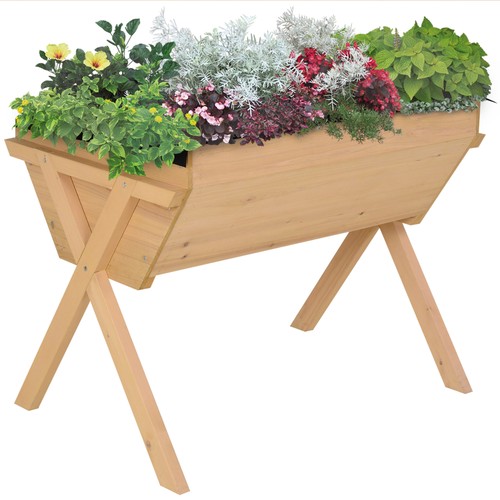 Outsunny wooden planter raised - outsunny,