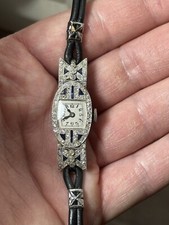 Fine antique platinum art deco - platinum,