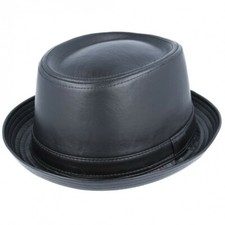MENS BLACK PORK PIE HAT