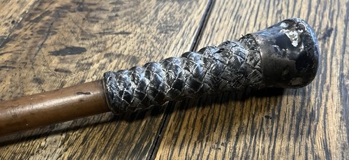 Antique weighted swagger stick - antique,