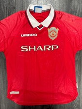 Original Umbro Manchester United 1999 Champions League Home Shirt Mens Medium