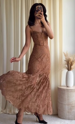 Zara lace strappy dress - lace, with