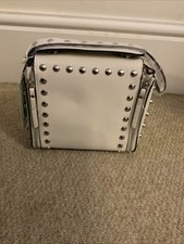 This white leather handbag