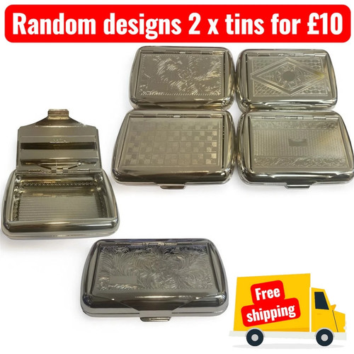 Unisex tin with paper holder - with,
