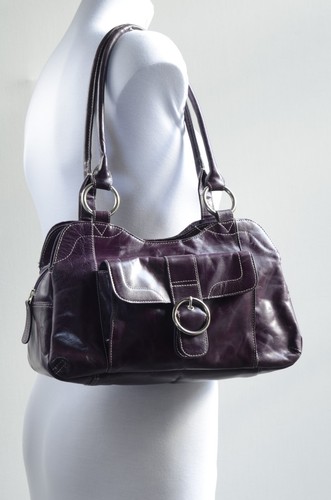 90s purple leather - ,,