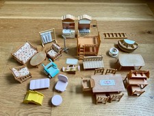 Sylvanian Families Furniture Bundle Kitchen Living Room Bedroom and other