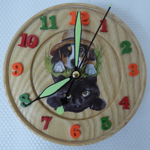 Handmade wooden cat dog wall - handmade,