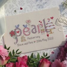 Nia Pearl Wedding Anniversary Word Counted Cross Stitch Kit