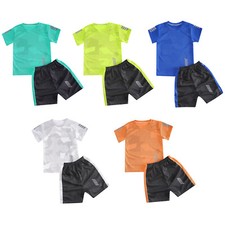 Kids Soccer Jersey for Boys Football Training Uniform T-Shirt with Shorts Set