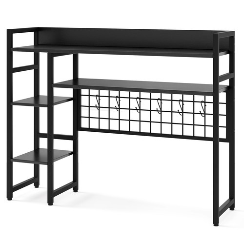 Desk shelf storage grid - desk, w/storage