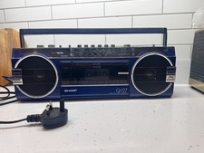 Sharp QT27 Vintage Stereo Radio Cassette Recorder Blue