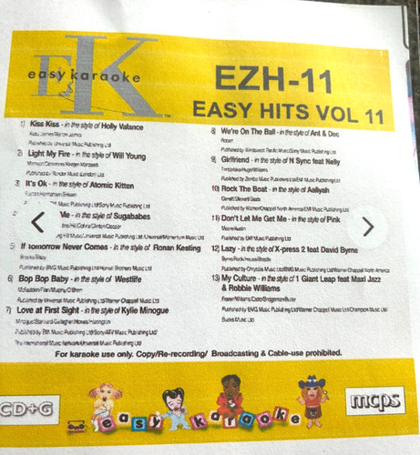Easy karaoke cdg hits - karaoke,