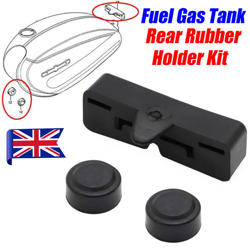Gas fuel tank rear rubber - tank,