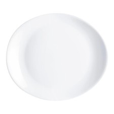Luminarc Steak Plate Oval Opal Large White Dishwasher Safe Microwave Safe 30cm