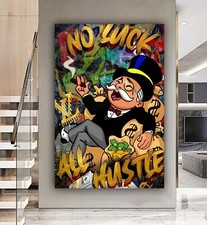 NO LUCK ALL HUSTLE POP ART
