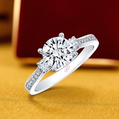 Platinum diamond ring lab - diamond,