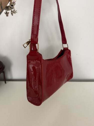 Red patent leather small - red,