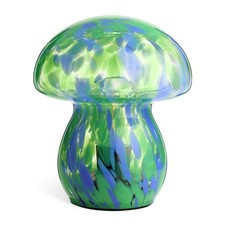 Mushroom glass table lamp - glass, blue