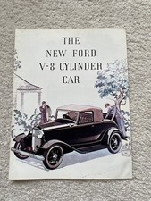 FLASH SALE!! Genuine - Authentic - 1930s The New Ford V8 Cylinder Car Brochure