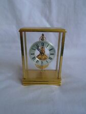 SMALL VINTAGE JAEGER LECOULTRE (SKELETON) INLINE BAGUETTE MANTEL CLOCK  GWO