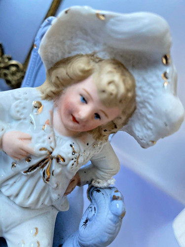 Antique figurines boy child - antique,
