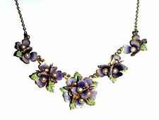 ANTIQUE NOUVEAU ENAMEL FAUX