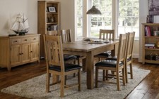 Solid Oak Waxed Finish Chunky Tops Occasional Collection "TORI"