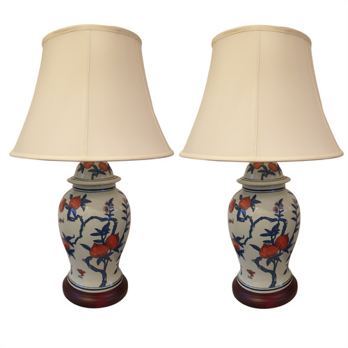Pair chinese ceramic jar - of,