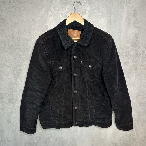 Levis black sherpa - jacket, mens