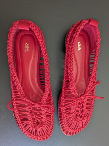Zara red braided - zara,