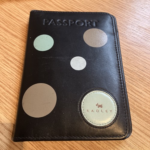 Radley black leather passport - radley,